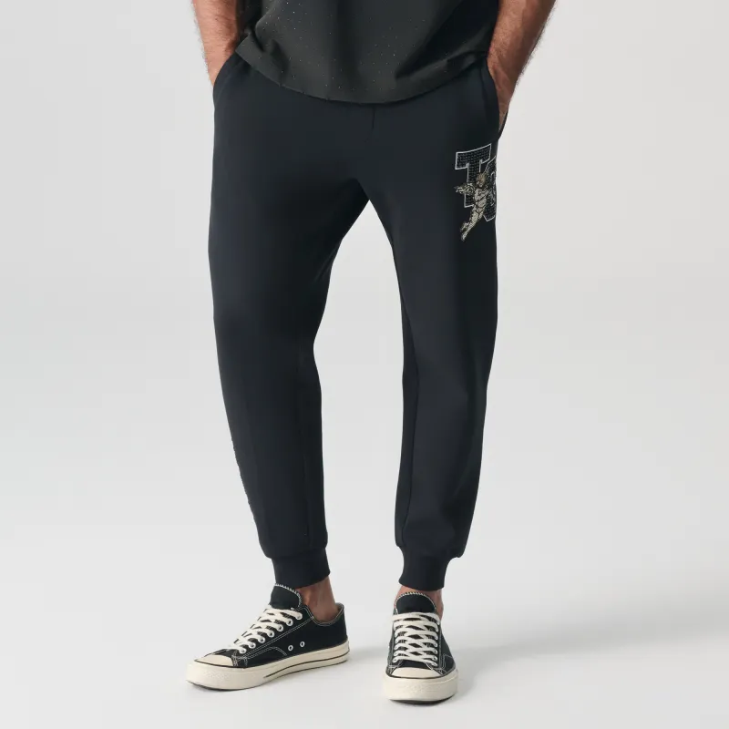 TCH Casual Pants Unisex Black Base With Silver Logo-2