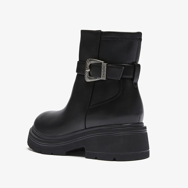 LE SAUNDA Ankle Boots Women's White/Black-6