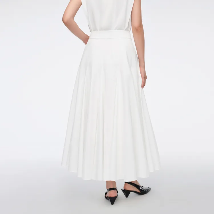 OVV Casual Long Skirt Women's Raw White-3