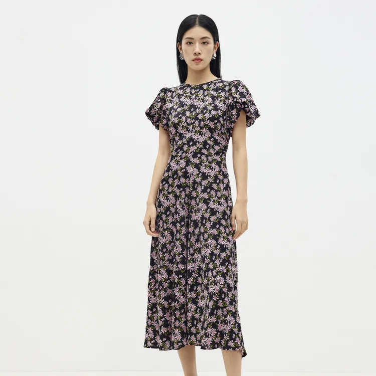SHUIYUNJIAN Long Sleeved Dress Women's-3