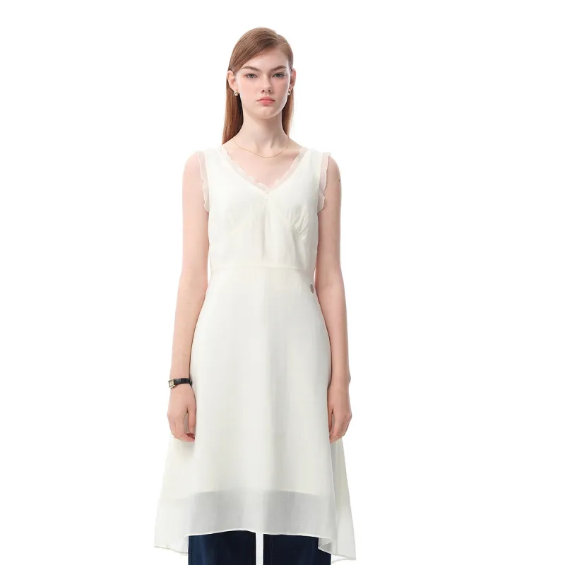 Teenie Weenie Sleeveless Dress Women's Light Yellow-2