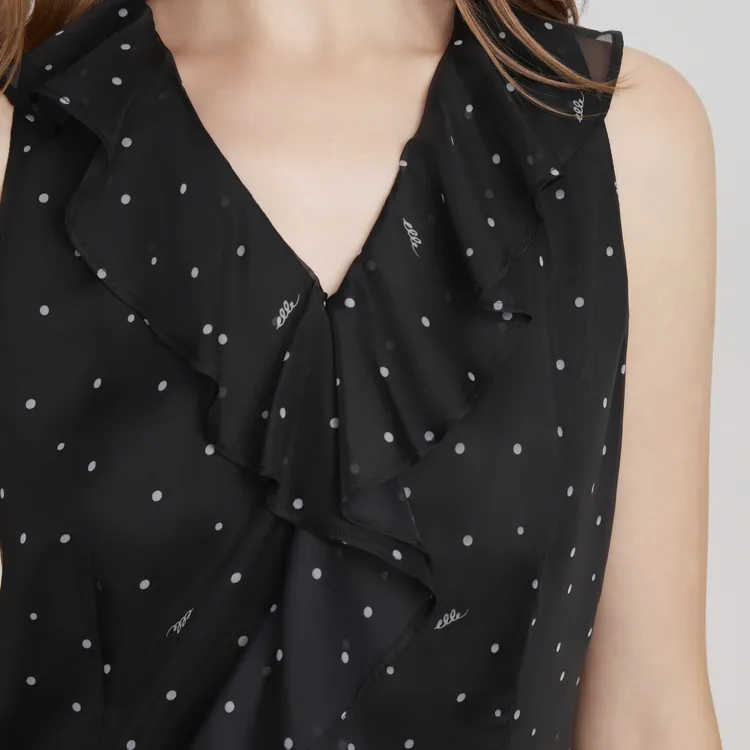 ELLE Shirts Women's Black White-5