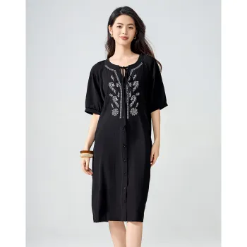 Love Elaine Summer Short Sleeved Dress Women's Black