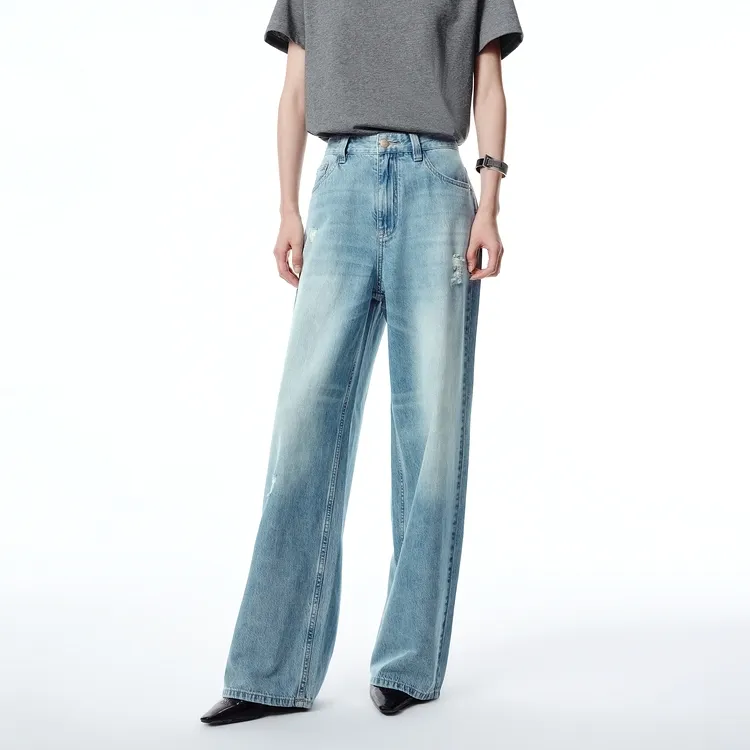 PEACEBIRD Jeans Women's Blue-3