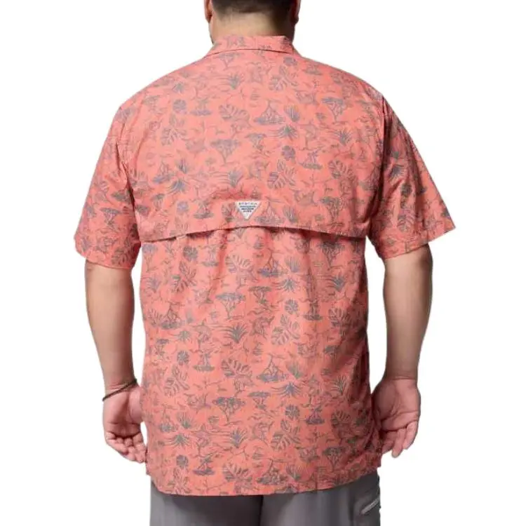Columbia PFG Trollers Best Shirt Men's Orange Red-1