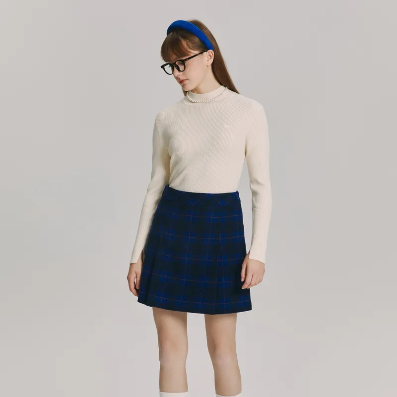 E.land Casual Short Skirts Women's Dark Blue-3