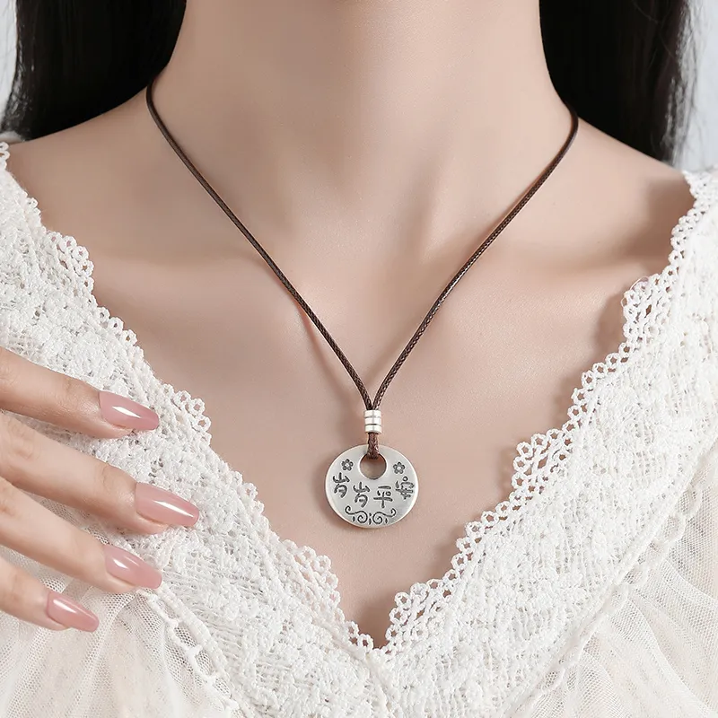 YASHENGZHUBAO S999 Silver Necklaces Unisex-3