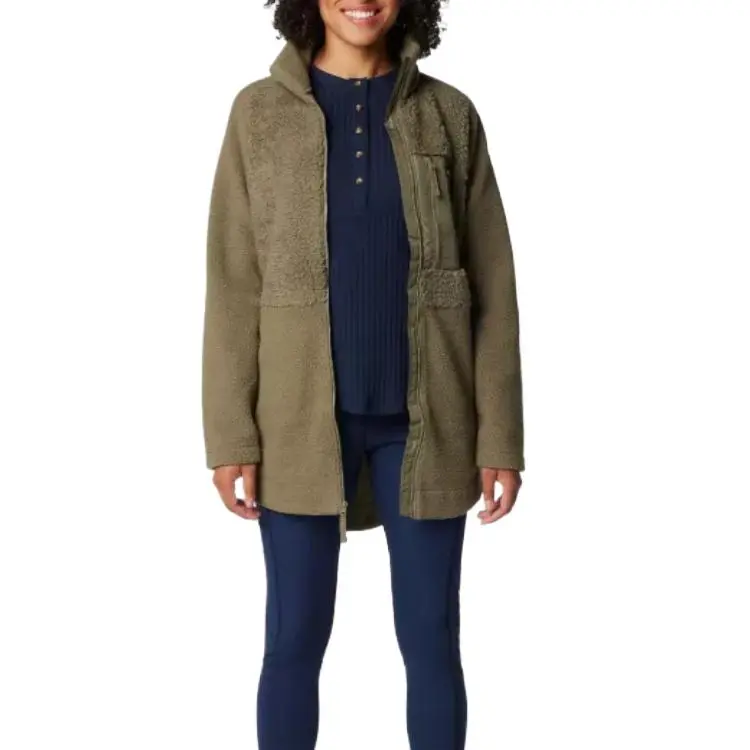 Columbia Lodge Sherpa Jacket Women's Stone Green-3