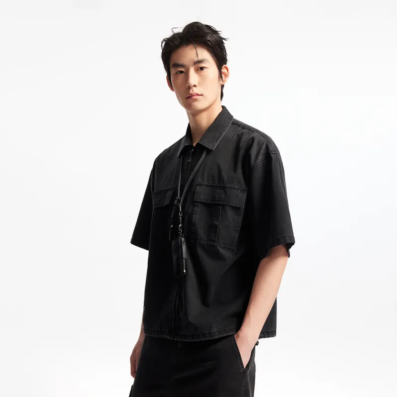 JACK JONES· Shirt Men's E02 Dark Gray Denim-5