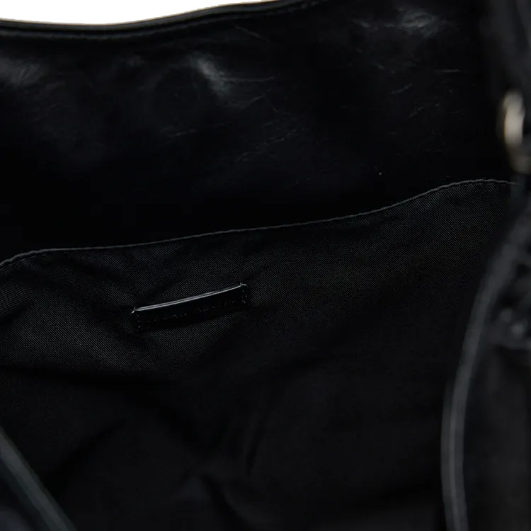 URBAN REVIVO Artificial Leather Tote Bag, Shoulder Bag Tubas Women's Black/Ecru-4