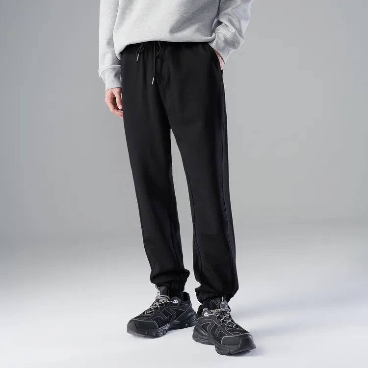 HLA Knitted Sweatpants Men Black 9G-2