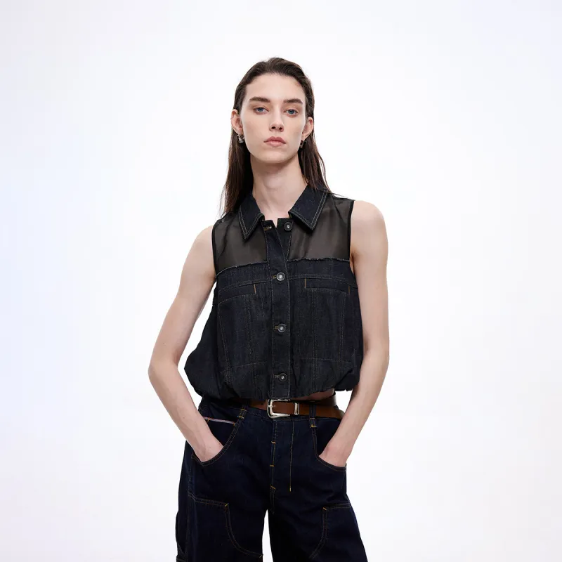 ONLY Shirt Women's Washed Denim Blue-2