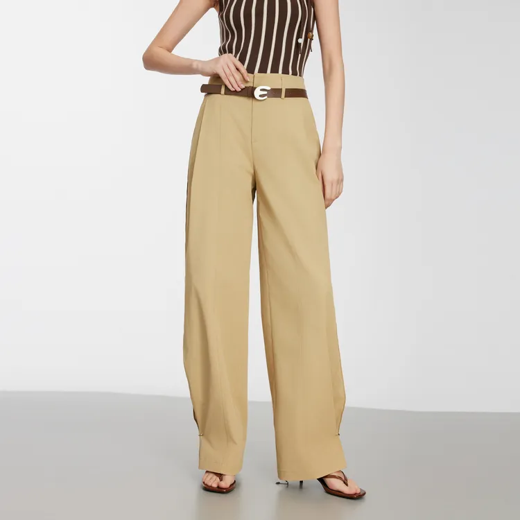 ELLE Casual Pants Women's Light Khaki-3