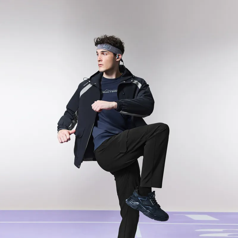 HLA Jackets Men Navy Blue & C7 Accent-2