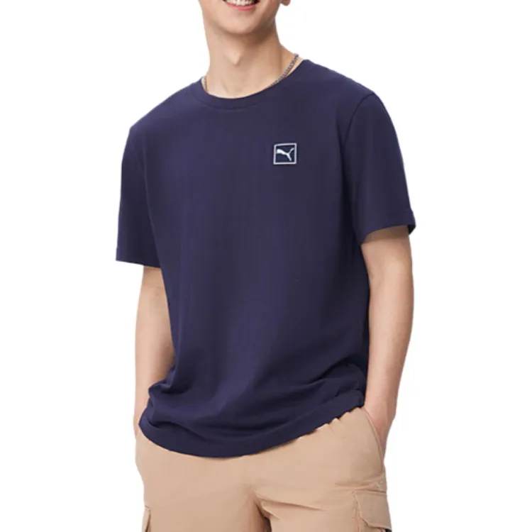 PUMA ESS ELEVATED SS25 T Shirt Men's Marine Blue-2