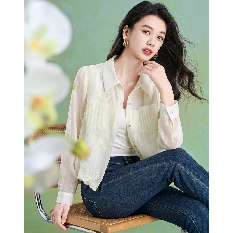 Mylan Shirts Women's Beige-4