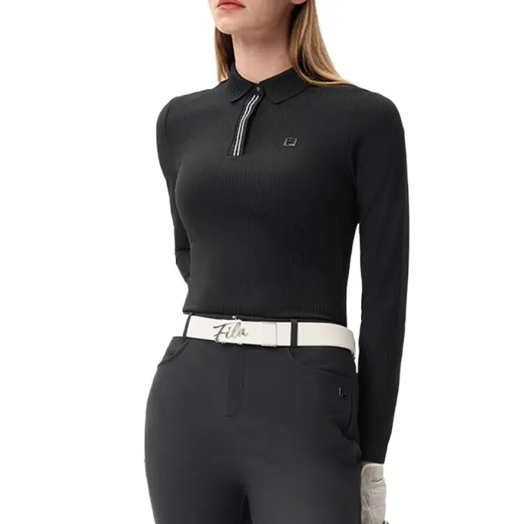 FILA Golf Series SS25 Polo Shirt Women's Pitch Black-4