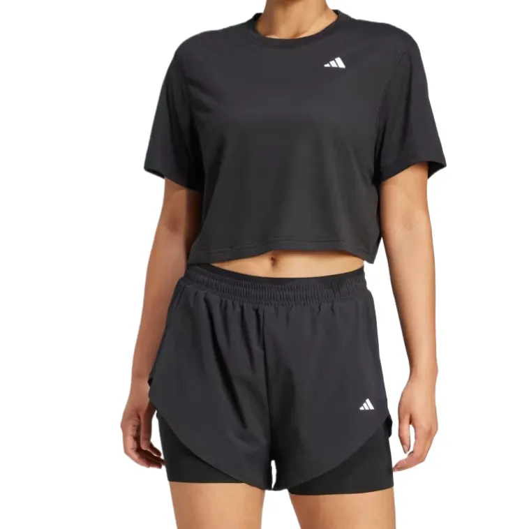 Adidas ESSENTIALS Drop Shoulder Sleeve T Shirt Women's Black-1