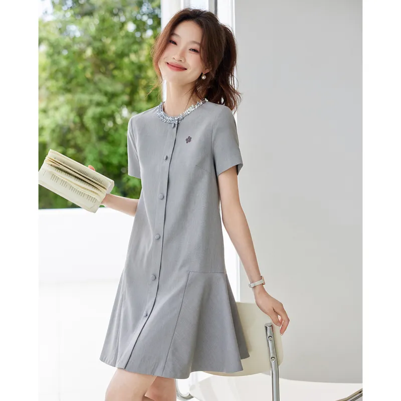 TERRE BLEUE Short Sleeved Dress Women's-1
