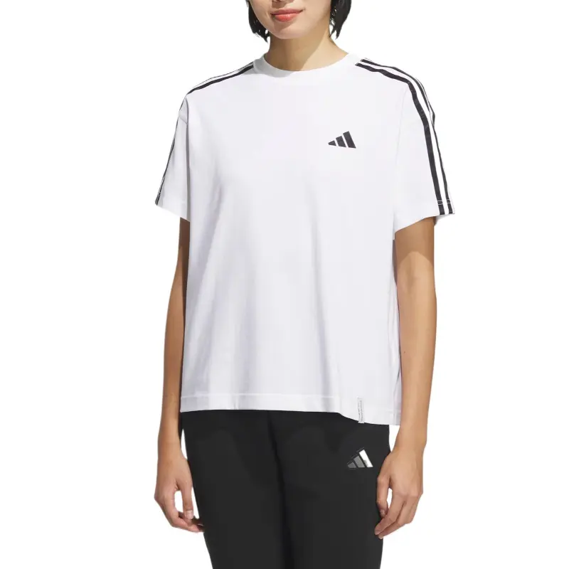 Adidas ESSENTIALS Drop Shoulder Sleeve T Shirt Women's White-1