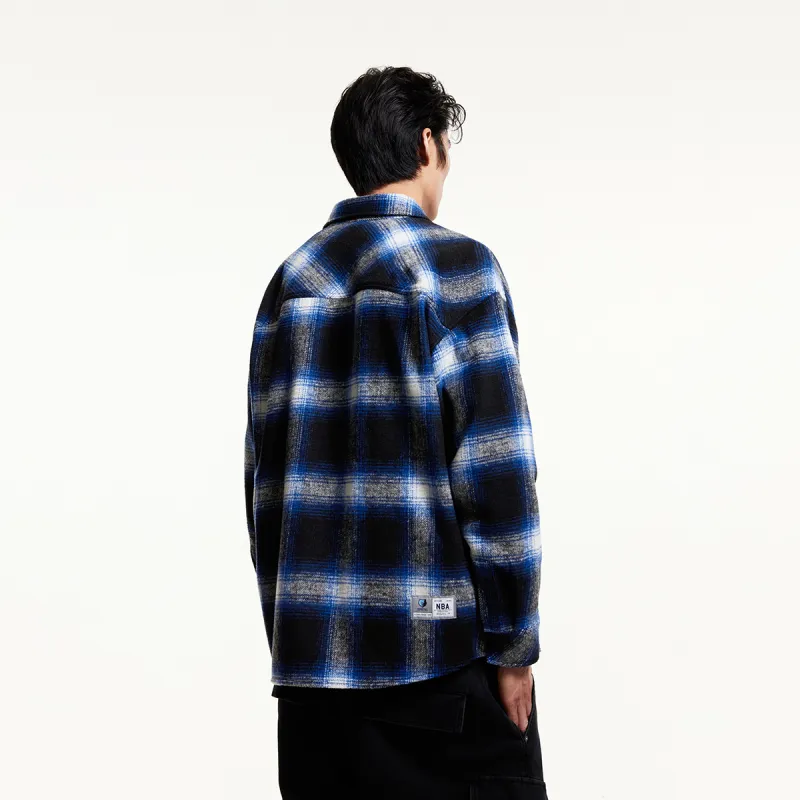JACK JONES· x NBA Long Sleeved Shirt Men's Marine Blue-3