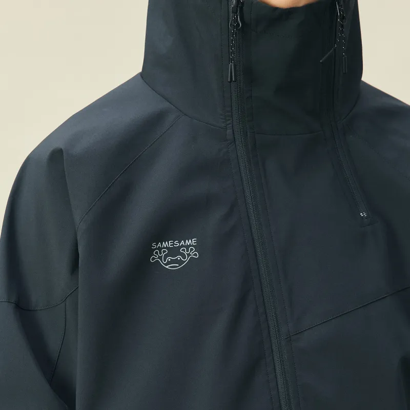 MYSAMESAME Fall Jackets & Coats Loose Fit Unisex Volcanic Gray Black-5