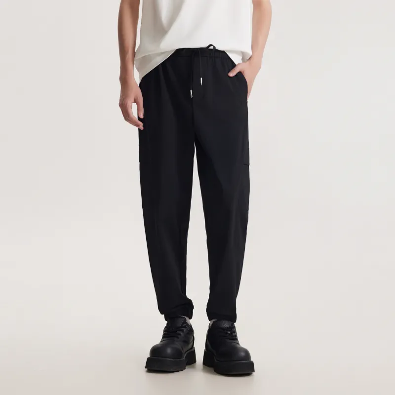 Cabbeen Casual Pants Men's Coal Black-2