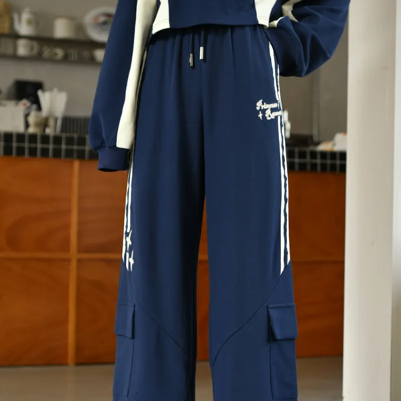 Snbl Casual Pants Women's Navy Blue-2