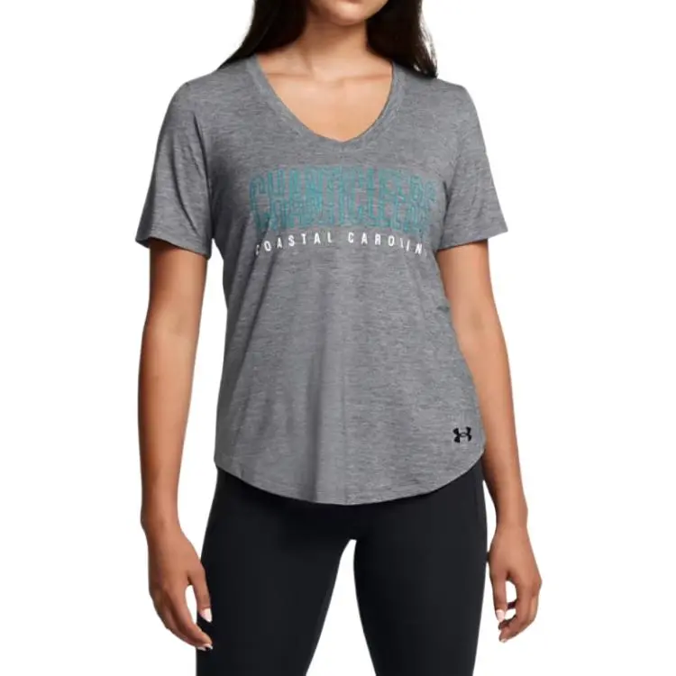 Under Armour BreezyCollegiate Regular T Shirt Women's Gray 003-2