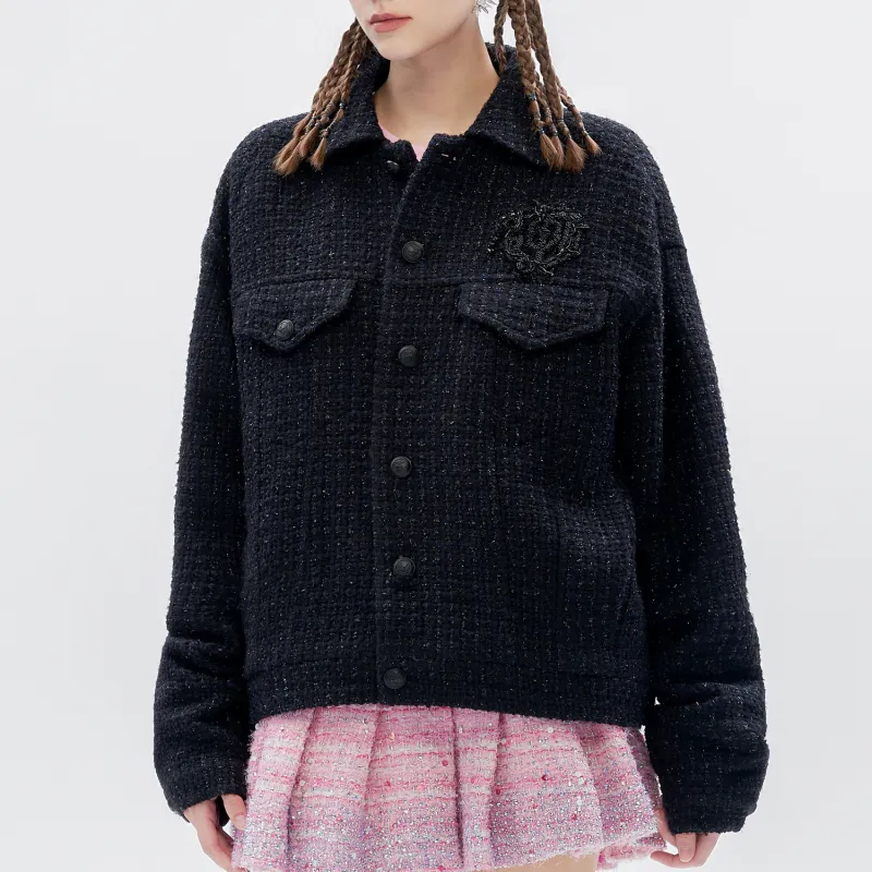 TCH Cropped Coats Unisex Black-4