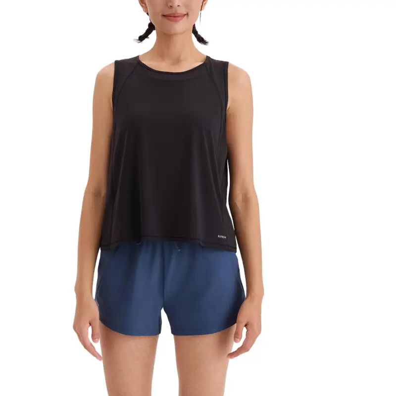 DECATHLON 500 Series Tank Tops Women's Smoky Black-1