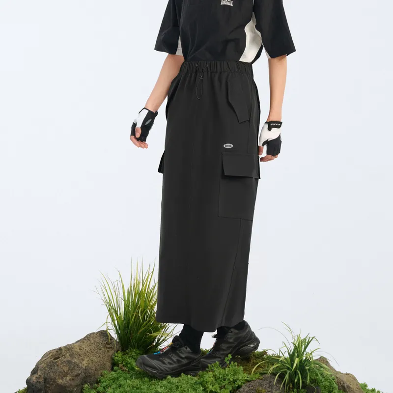 LONSDALE Casual Long Skirt Women's Black-3