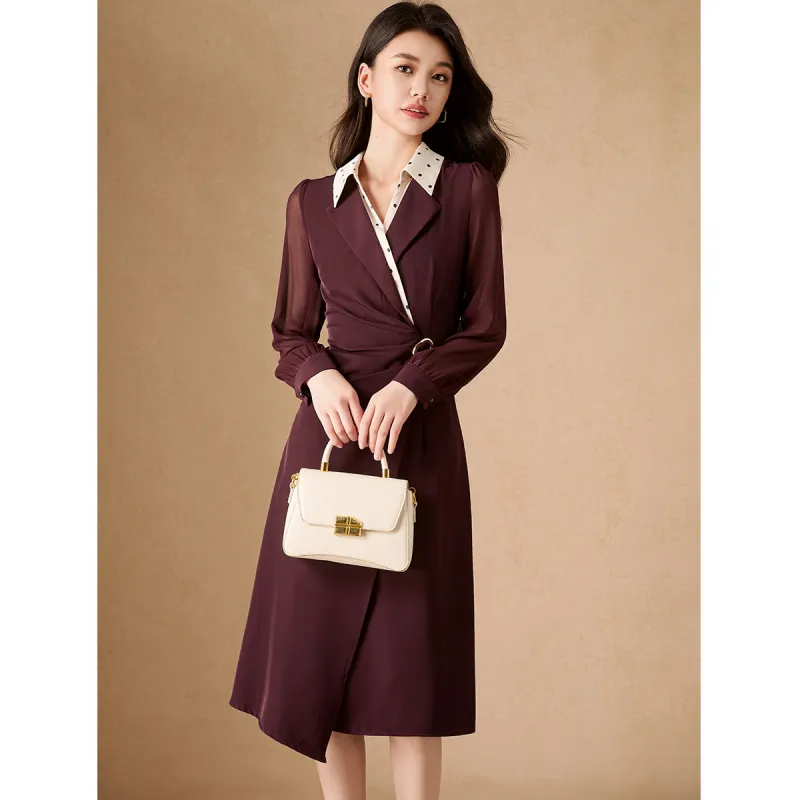 Mylan Long Sleeved Dress Women's Red-1