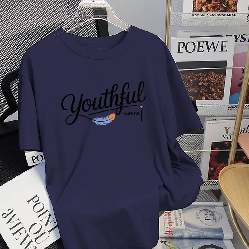 FAIRWHALE Drop Shoulder Sleeve T Shirt Women's-11