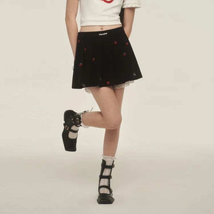 AYF Casual Short Skirts Women's Black-4