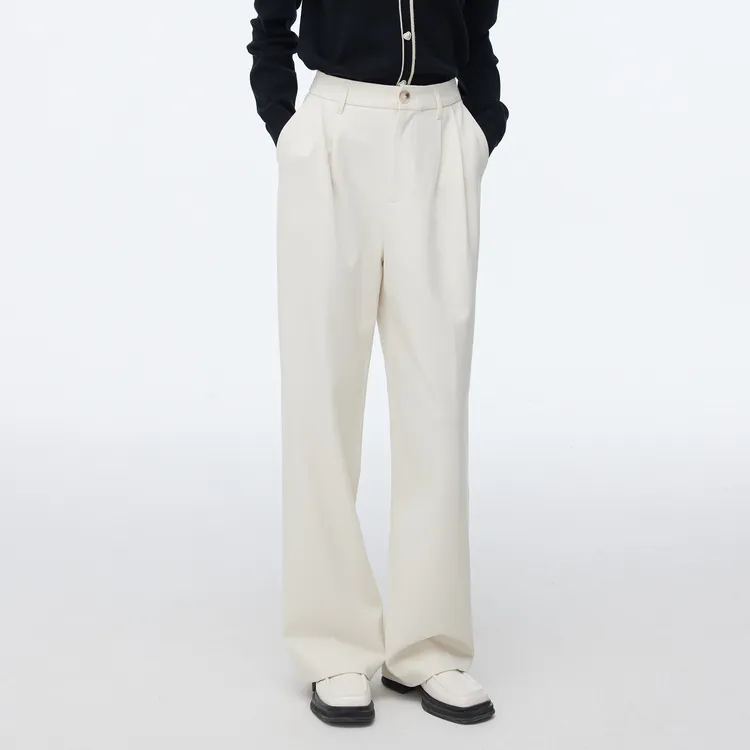 SHUIYUNJIAN Casual Pants Women's Ivory White-2