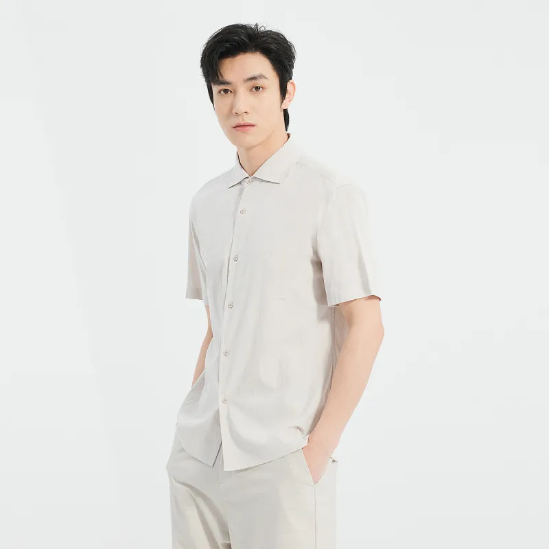 LESS IS MORE Shirt Men's Light Khaki-3