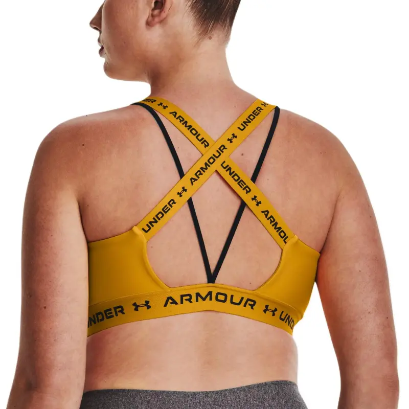 Under Armour CrossbackHeatGear Sports Underwear Women's Orange Yellow-9