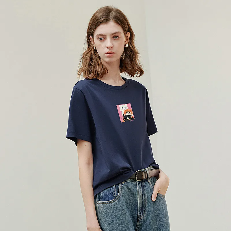 Initial Language T Shirt Women's-14