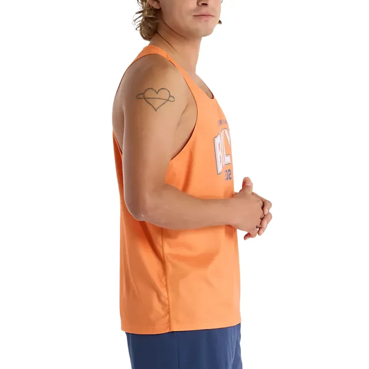 New Balance RBC Brooklyn Half Tank Top Men's Orange-2