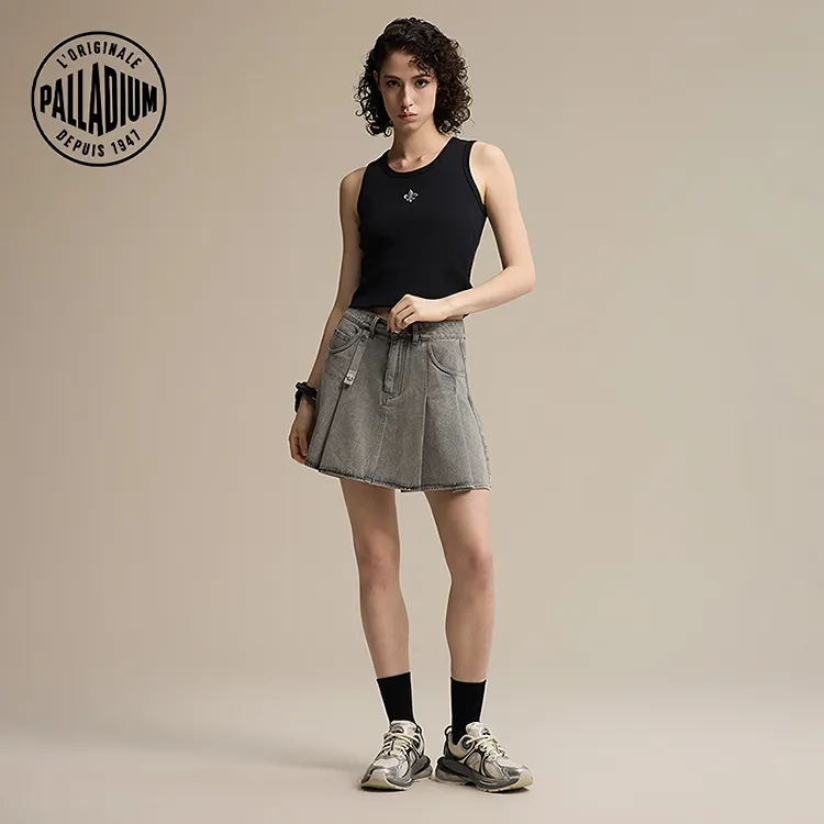 Palladium Casual Short Skirts Women's Paloma Gray-3