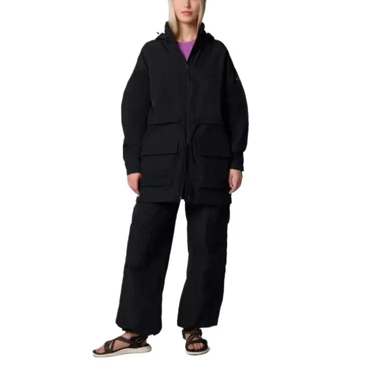 Columbia Paracutie Trench Coat Women's Black-4