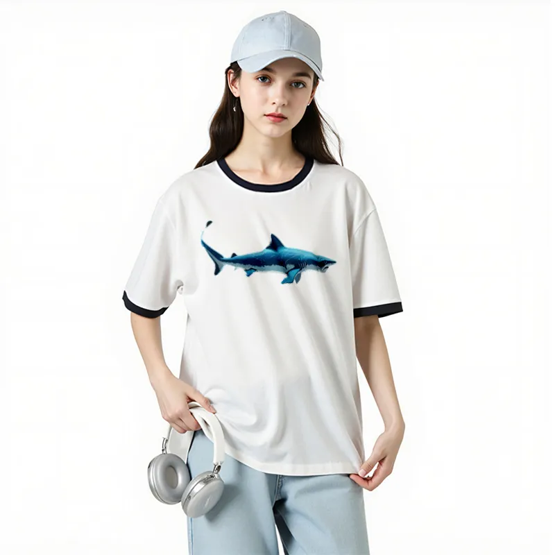 FAIRWHALE Drop Shoulder Sleeve T Shirt Women's-3