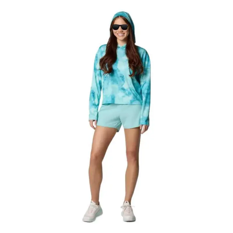 Columbia PFG Solar Stream Sweatshirt Women's Rip Current Sea Crops-3