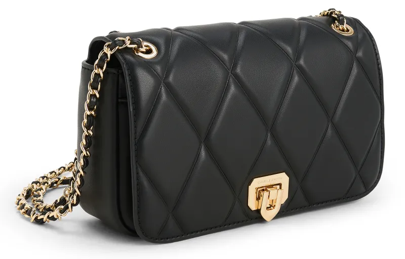 CHARLES&KEITH PU Crossbody Bags Trumpets Women's Cream Milk White/Black/Light Pink Light Pink-4