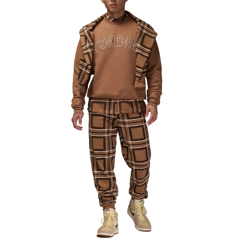 Jordan Essentials Fleece Crew Neck Sweatshirt Men's Brown-2