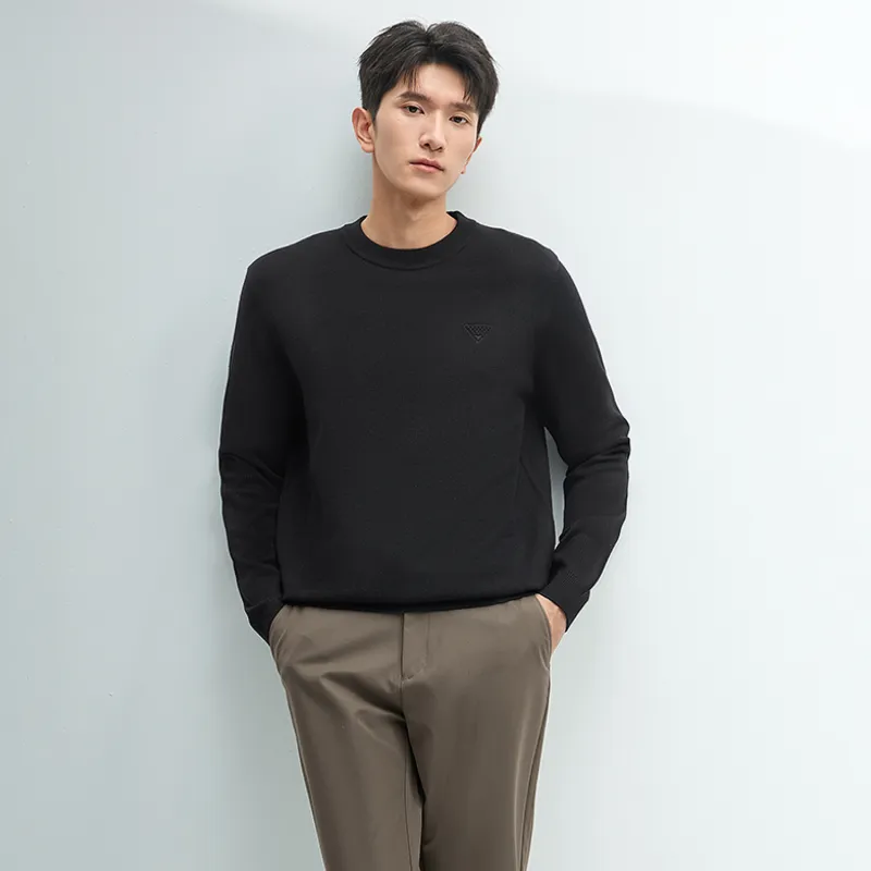 HLA Base Round Neck Long Sleeved Knitwear Men's-6