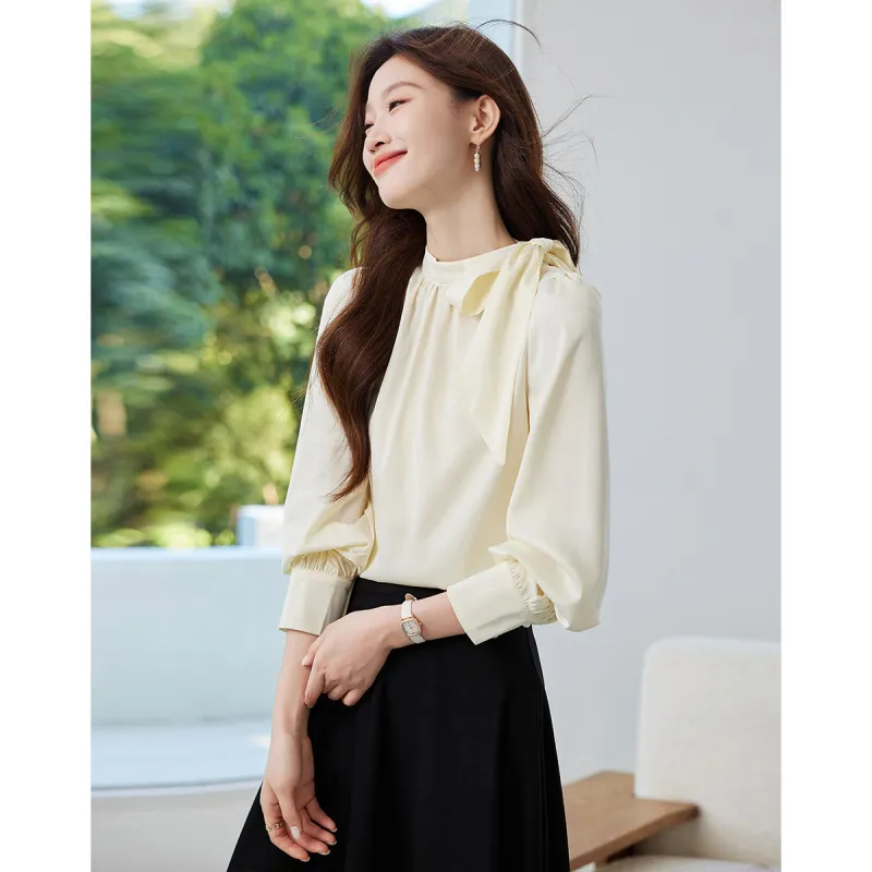 Love Elaine Shirt Women's Beige Apricot-3