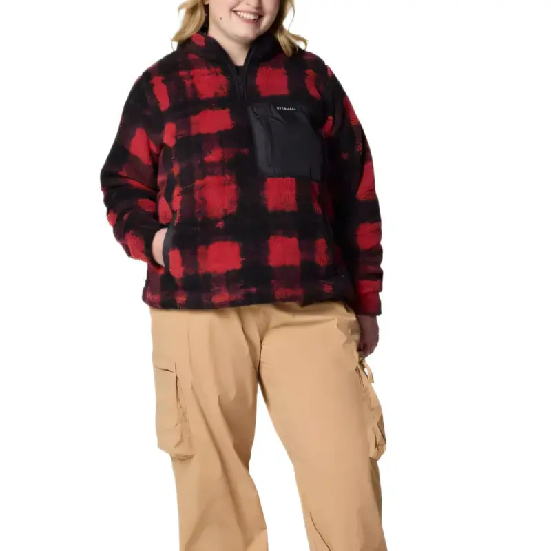 Columbia West Bend Quarter Zip Sweatshirt Women's Red-3