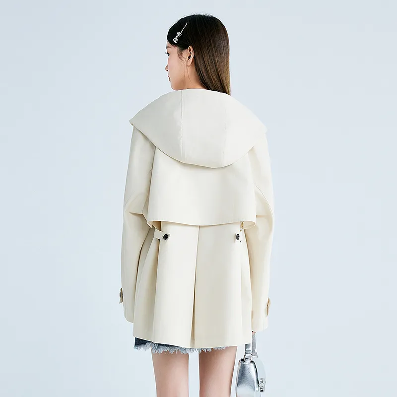 LEDIN Trench Coat Women's Mist White-6